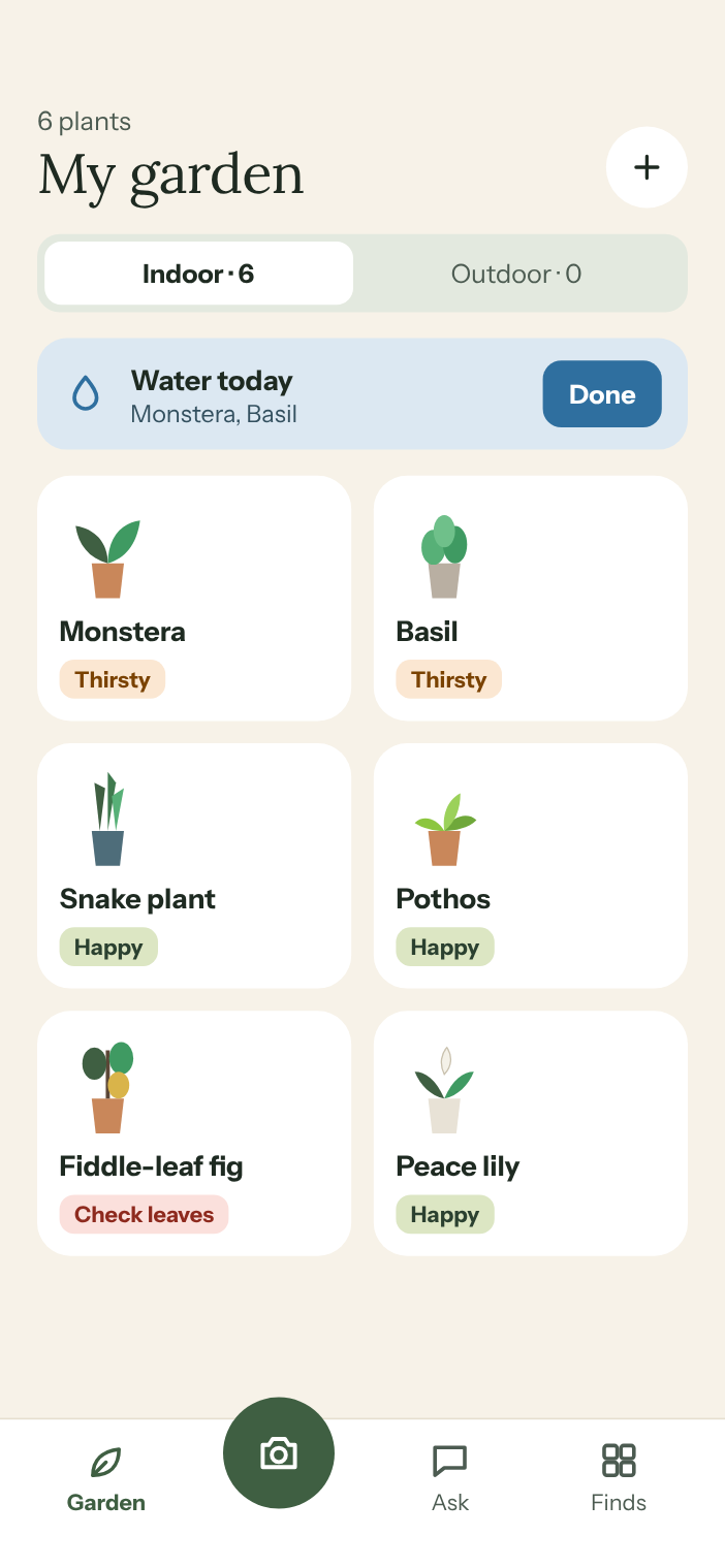 MossWood garden list with plants to water today